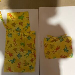 Lounge Pants Cotton Frogs wit Matching Gift Bag Size small